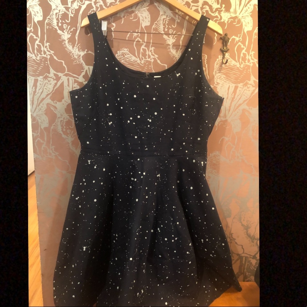 GAP Fit and Flare Splatter Paint Dress